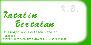 katalin bertalan business card